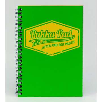 Pukka Pad Caiet cu spirala dubla A5, 100 file 80g/mp, coperti carton, PUKKA Neon verde - matematica