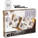 Etilux Etichete autoadezive  24/A4, 70 x 37 mm, 200 coli/top, ETILASER - albe