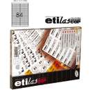Etilux Etichete autoadezive  84/A4, 46 x 11,1 mm, 100 coli/top - colturi rotunjite, ETILASCOP - albe