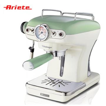 Espressor Ariete cu Pompa Vintage Green 1389-14, 900W, 0.9 l, 15 bari, alb-verde