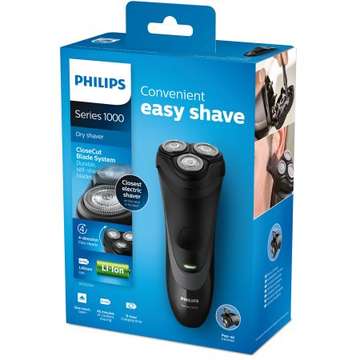 Aparat de barbierit Philips S1520/04, CloseCut, Pop-up trimmer, LED, Li-Ion, Negru/Gri