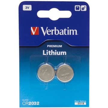 Verbatim CR2032 Battery Lithium 3V 2 Pack