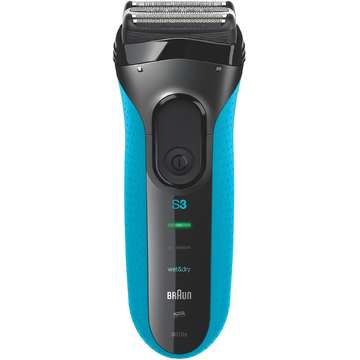 Aparat de barbierit Braun 3010 Acumulator SensoFoil IPX7 MicroComb Negru-Albastru