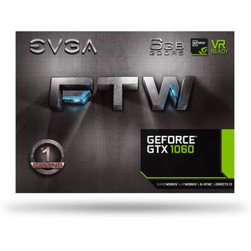 Placa video VGA EVGA GTX1060 06G-P4-6268-KR, 6GB, FTW Gaming ACX 3.0