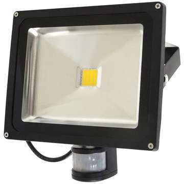 ART External lamp LED 30W,IP65,AC80-265V,black, 4000K- white, Motion Sensor