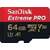 Card memorie SANDISK EXTREME PRO microSDXC SDSQXCG-064G-GN6MA, 64GB, 100/90 MB/s, A1 C10 V30 UHS-I