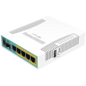 Router MikroTik RB960PGS hEX PoE L4 128MB RAM, 5xLAN, 1xSFP, 1xUSB, port 2-5PoE output