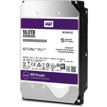 Hard disk Western Digital New Purple 10TB SATA-III IntelliPower 256MB  WD100PURZ