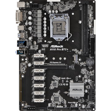 Placa de baza ASRock Intel 1151 H110 Pro BTC+ 13 porturi PCIE