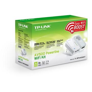 TP-LINK Kit Adaptor+Amplificator Powerline, (TL-WPA4220&amp;TL-PA4020P), TL-WPA4226KIT