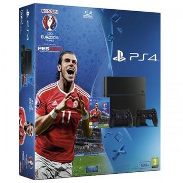 Consola Sony Consola PlayStation 4 + extracontroler Dualshock 4 + joc UEFA EURO 2016