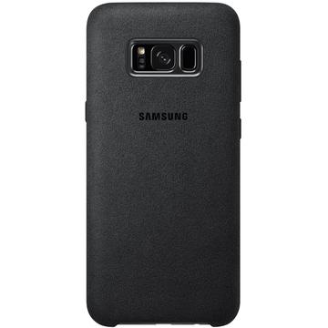 Alcantara Cover Samsung EF-XG955ASEGWW pentru Galaxy S8+ G955 Negru