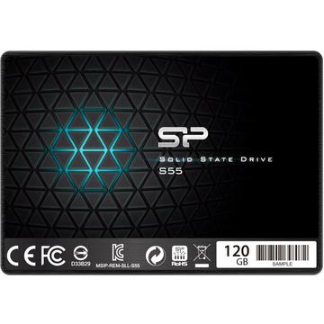 SSD Silicon Power Slim S55 120GB 2.5'', SATA III 6GB/s, 550/420 MB/s, 7mm