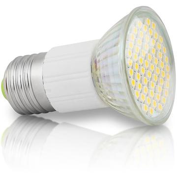 Whitenergy bec LED | E27 | 60 SMD 3528 | 3W | 230V | alb cald | reflector