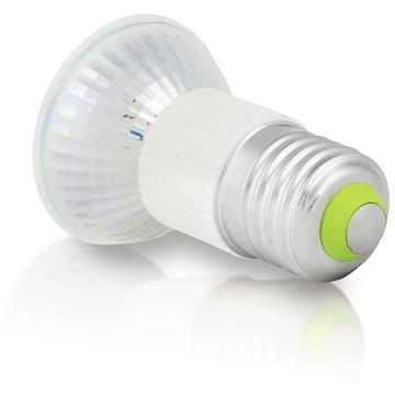 Whitenergy bec LED | E27 | 60 SMD 3528 | 3W | 230V | alb cald | reflector
