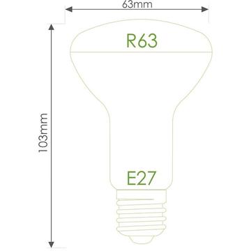 Whitenergy bec LED | E27 | 18 SMD 2835 | 8W | 230V | lapte | R63