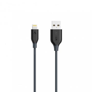 Anker Cablu Lightning USB 1,8 metri PowerLIne Apple official MFi gri