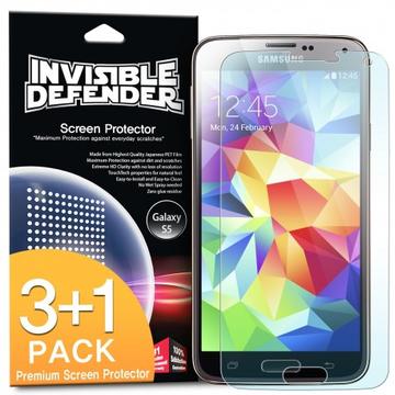 Folie protectie Samsung Galaxy S5  Ringke Invisible Screen Defender. Set 3 bucati, 2+1 GRATIS