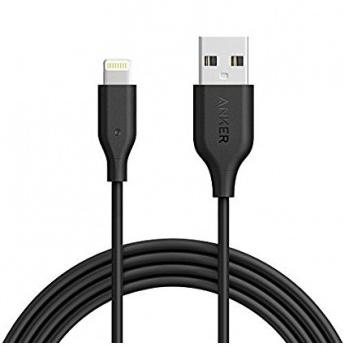 Cablu Lightning USB 1,8 metri Anker PowerLine Apple official MFi negru