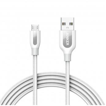 Cablu Micro USB Anker PowerLine+ Nylon 1,8 m alb