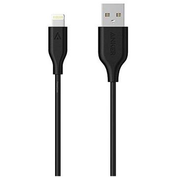 Cablu Lightning USB 1 metru Anker PowerLine Apple official MFi negru