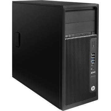 Sistem desktop brand HP Z240TW Intel Xeon E3-1240v6 1TB+256GB SSD, 8GB, nVIDIA Quadro P600 2GB Windows 10 Pro 64-bit