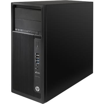 Sistem desktop brand HP Z240TW Intel Xeon E3-1240v6 1TB+256GB SSD, 8GB, nVIDIA Quadro P600 2GB Windows 10 Pro 64-bit