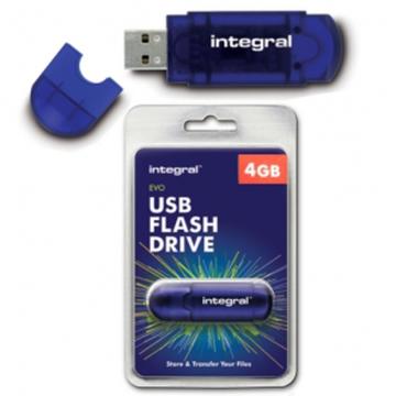 Memorie USB Integral Stick USB 4GB Evo Albastru