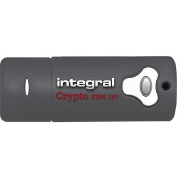 Memorie USB Integral Stick USB 16GB Crypto USB 3.0 Gri