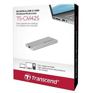 HDD Rack Transcend Carcasa SSD All-in-one Upgrade Kit-TS-CM42S, M.2 (B+M) SATA SSD Only for Type 2242