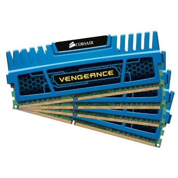 Memorie Corsair 16GB, DDR3, 1600MHz, radiator albastru