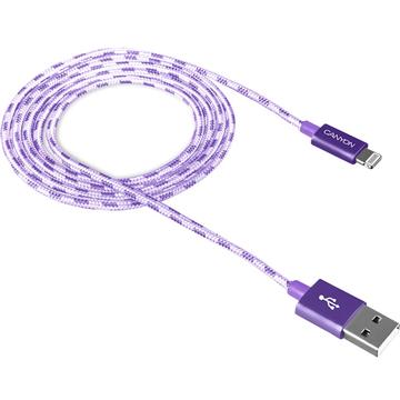 Canyon USB Male la Lightning Male, 1 m, CNE-CFI3P