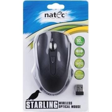 Mouse Natec wireless optical STARLING (1600DPI/nano rec./2,4GHz)