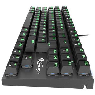 Tastatura Natec GENESIS THOR 300 TKL GAMING Green Backlight USB, US layout