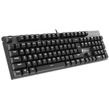Tastatura Natec GENESIS mechanical THOR 300 US, White Backlight, USB, RED OETEMU US layout