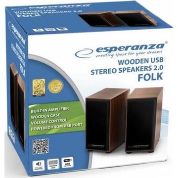 ESPERANZA EP122 Boxe 2.0 - 2 x 3W - FOLK