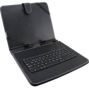 ESPERANZA EK124 MADERA Tastatura + Husa pentru Tablet 9,7''|Negru|Piele ecologica