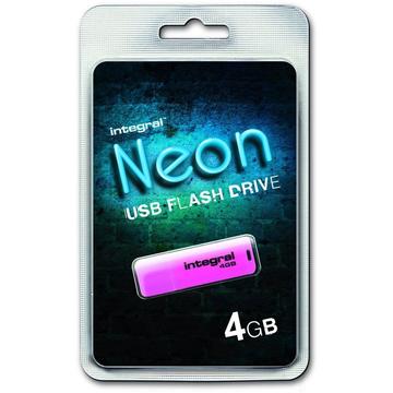 Memorie USB Integral USB Flash Drive Neon 4GB USB 2.0 Pink