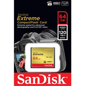Card memorie SanDisk SDCFXSB-064G-G46, Compact Flash Extreme 64GB UDMA7
