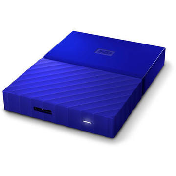 Hard disk extern Western Digital MyPassport 1TB USB 3.0 Albastru