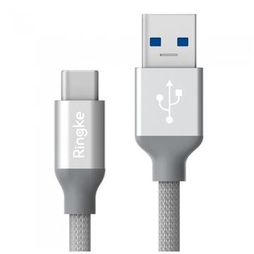 Anker Cablu premium Ringke USB-C USB 3.0 argintiu 1 metru