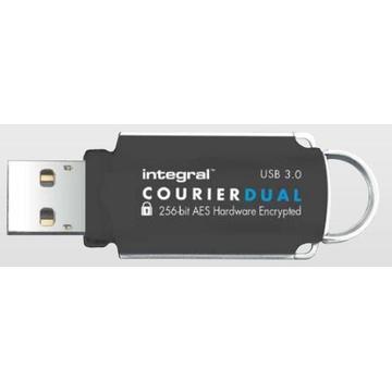 Memorie USB Integral Courier 64GB USB 3.0 + FIPS 197 Encrypted (R: 145MB/s W: 45MB/s)