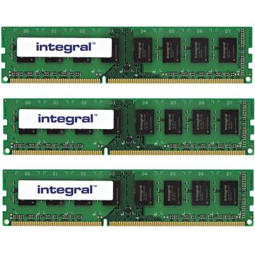 Integral 12GB DDR3-1333 ECC DIMM KIT (3 X 4GB) CL9 R2 UNBUFFERED  1.5V