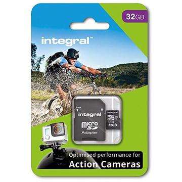 Card memorie Integral micro SDHC/SDXC pentru Card Action Camera (testat cu GoPro), 32GB