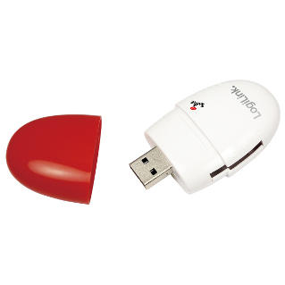 Card reader LogiLink cu mufa USB 2.0 ''Smile'' rosu