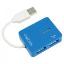 LogiLink Hub USB 2.0  4- porturi Smile albastru