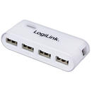 LogiLink Hub USB 4-porturi 2.0 cu alimentare (alb)