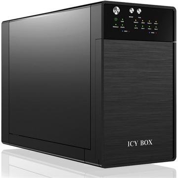 HDD Rack RaidSonic IcyBox External RAID system for 2x3,5'' SATA I/II/III, USB 3.0, eSATA, Black