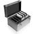 Geanta din aluminiu pentru stocat harddisk-uri 2.5 si 3.5 RaidSonic IcyBox pentru HDD-uri 6 x 3,5'' + 3 x 2,5''