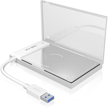 HDD Rack RaidSonic IcyBox 2.5'' SATA SSD/HDD to USB 3.0 Cable Adapter with Aluminium Box, Silver